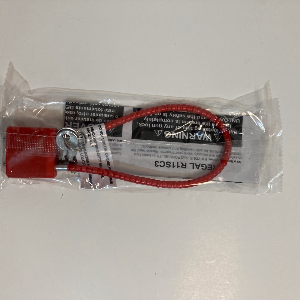 11” Red Cable Lock With Keys